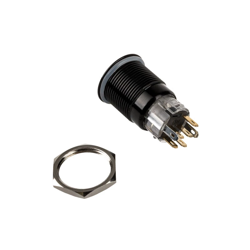 DimasTech vandalizmus spínač/tlačidlo 19mm Blackline Dot RGB PD218