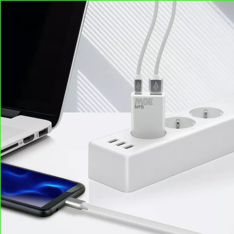 Univerzálna USB nástenná nabíjačka everActive SC-380Q Super slim QC 3.0 – Quick Charge 3.0, kompaktný dizajn