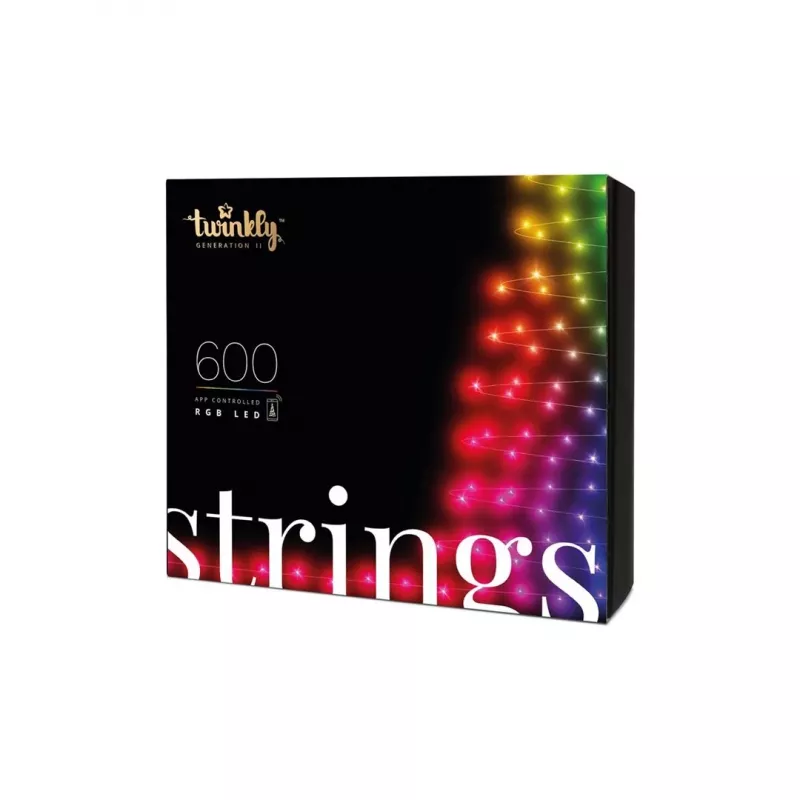 TWINKLY Strings 600 (TWS600STP-BEU) inteligentné vianočné osvetlenie na stromček 600 LED RGB 48 m