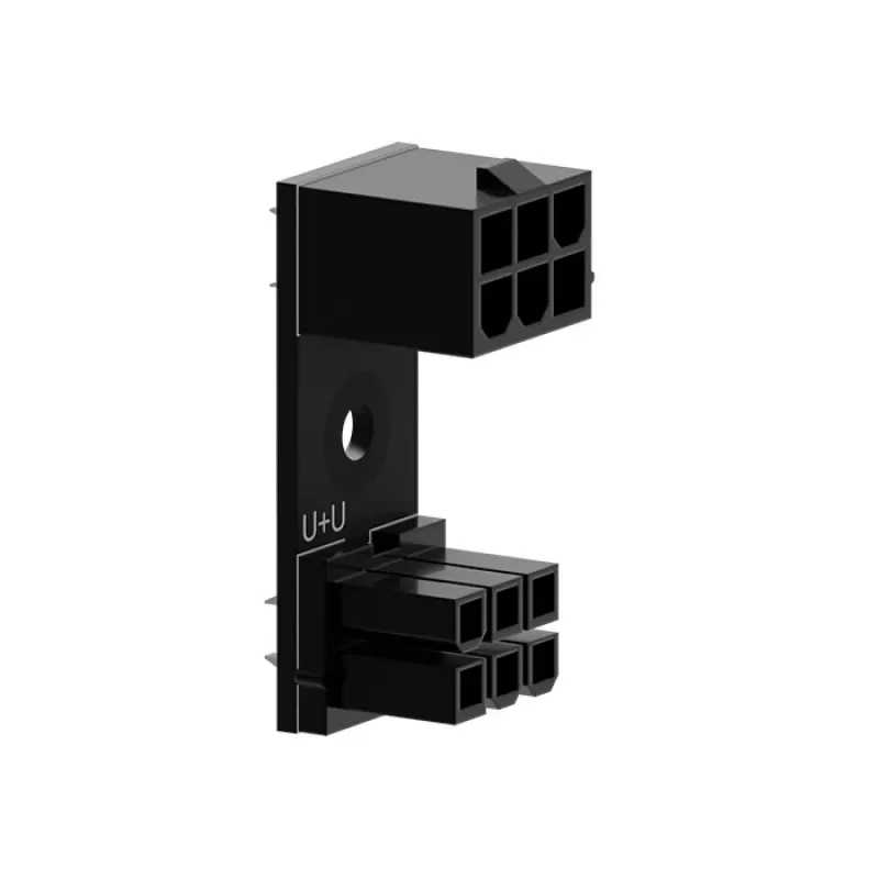 6‑Pin PCIe 180° adaptér U+U od Singularity (SC-A-PCIE6-UU) — 6‑pin PCI Express uhlový adaptér