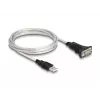 DeLOCK 63465 Adaptér USB 2.0 Type-A na sériový RS-422/485, 6-pólová svorkovnica, 1,8 m, čierny/priehľadný