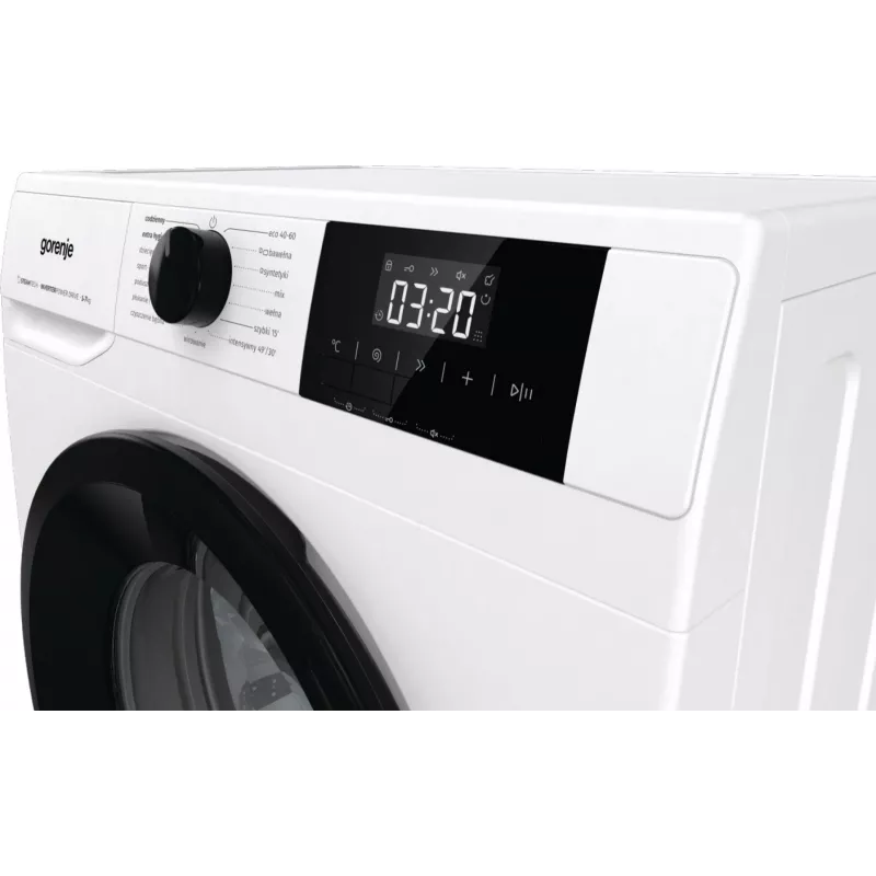 Voľne stojaca práčka Gorenje W3NGPI72SBS, 7 kg, 1200 ot/min, invertorový motor, para, 15 programov, biela