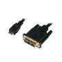 Mini HDMI na DVI-D kábel M/M, 1m, čierny