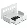 Patch panel DELOCK 6-portový pre SC Simplex alebo LC Duplex, sivý kov, montáž na lištu DIN