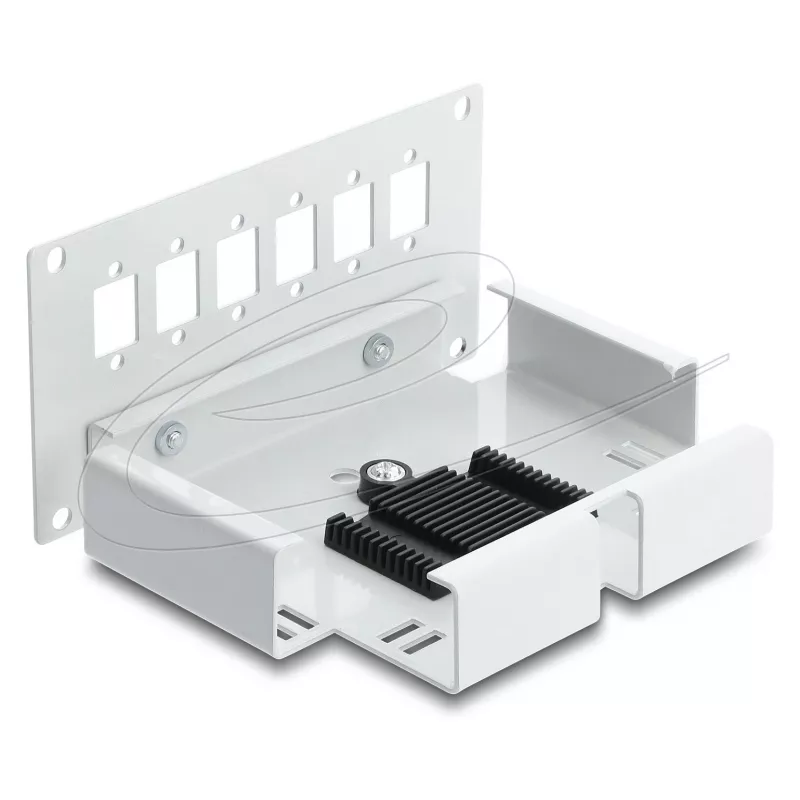 Patch panel DELOCK 6-portový pre SC Simplex alebo LC Duplex, sivý kov, montáž na lištu DIN