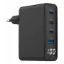 Gembird TA-UC-PDQC100LCD-01-BK Nabíjačka pre mobilné zariadenia, notebook, smartfón, čierna, AC rýchlonabíjanie, interiér