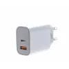 Univerzálna nabíjačka 2x3A USB C + USB A Power Delivery biela