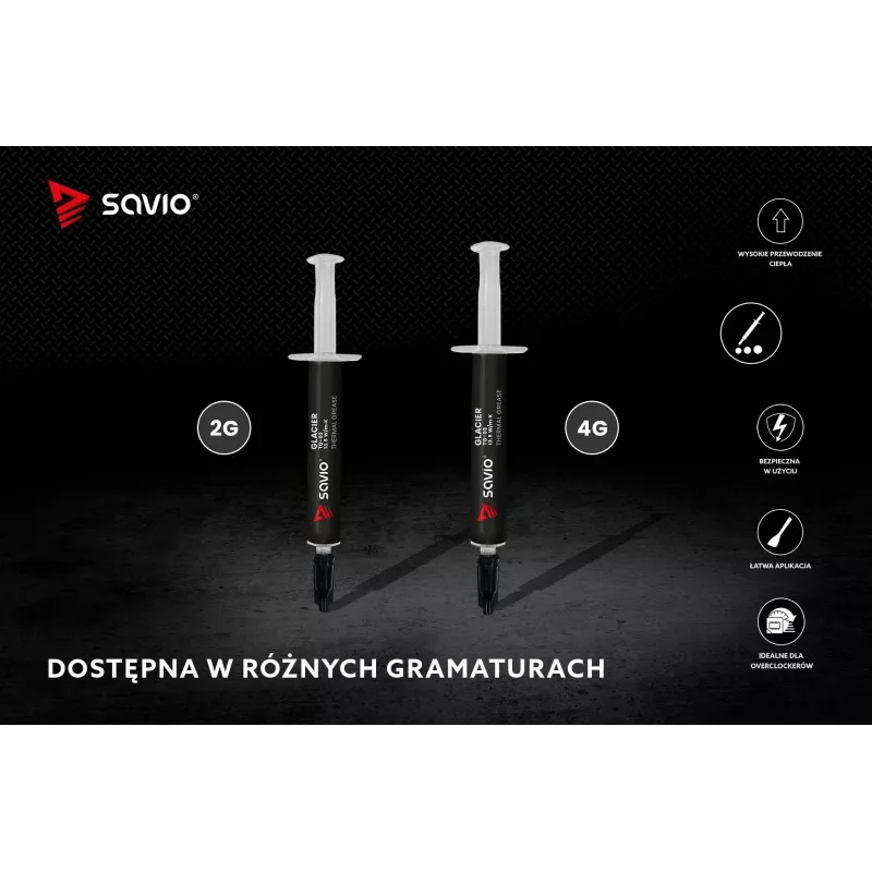 Teplovodivá pasta SAVIO TG-03 13,5 W/m·K, 2 g — teplovodivá pasta