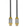 HDMI kábel IBOX HD08 2 m, HDMI typu A konektor samec–samec, HDMI 2.1, strieborný