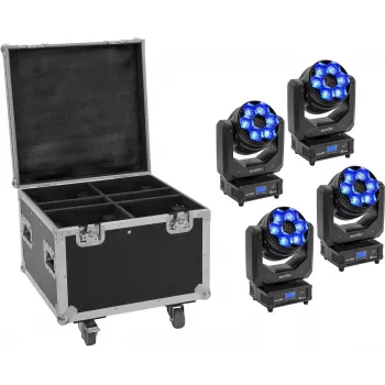 Svietidlo EUROLITE TMH-H240 Beam Wash Flower Effect 4x — LED efektové svetlo, kompaktná jednotka