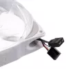 KING KITS LUBU-049 120mm ARGB ventilátor do skrine - balenie 3 ks, biely