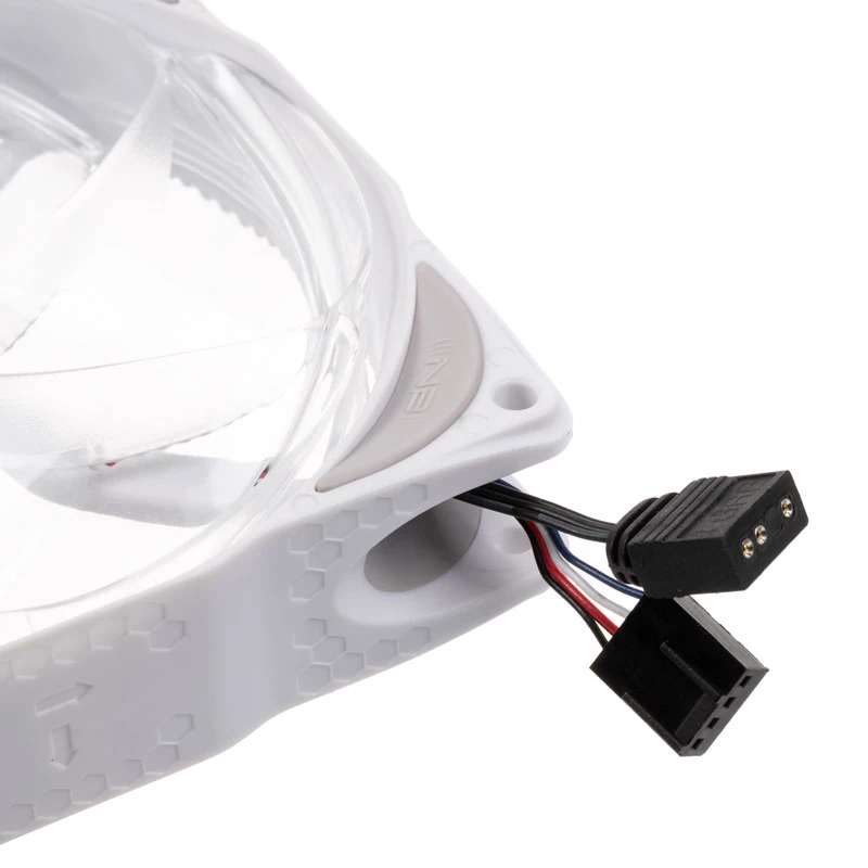 KING KITS LUBU-049 120mm ARGB ventilátor do skrine - balenie 3 ks, biely