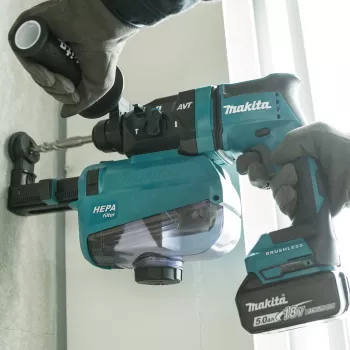 Akumulátorové kombinované kladivo DHR182ZU, 18Volt, vŕtacie kladivo modrá/čierna, Bluetooth, bez batérie a nabíjačky