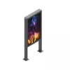Edbak POK101 oceľové puzdro pre Digital Signage displej, čierna, na výšku 862x200x1981mm