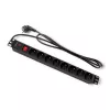 Qoltec 53996 predlžovacia zásuvka pre RACK 19 | 1U | 16A | PDU | 8xFRANZÚZSKA | 2m