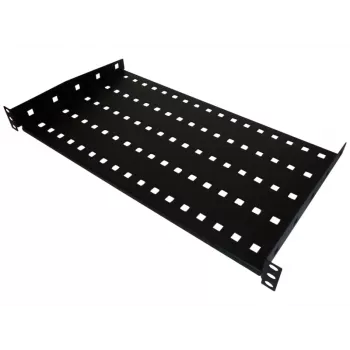 Alantec SA-P-19-1U-280-2-C 19-palcová pevná polica do racku, 1U, hĺbka 280 mm, čierna