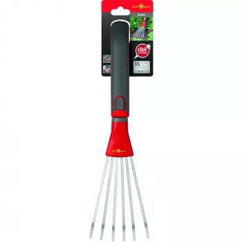 Záhradné hrable Sourcing LD-M/ZM 015 — oceľové hroty, červená, stredná veľkosť