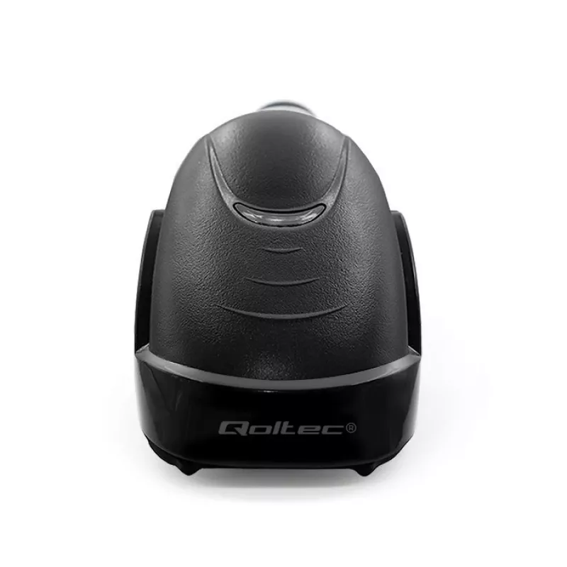 Qoltec 1D laserový čítač čiarových kódov | USB | čierna