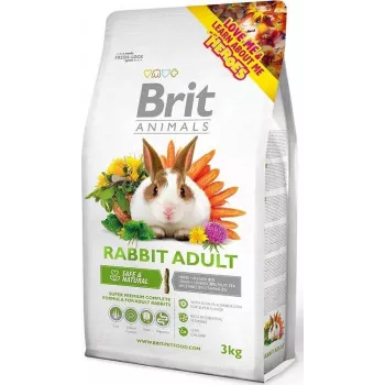 Brit Adult Complete suché krmivo pre králiky 3 kg – kompletné krmivo pre dospelé králiky, 14 % bielkovín, 20 % hrubej vlákniny