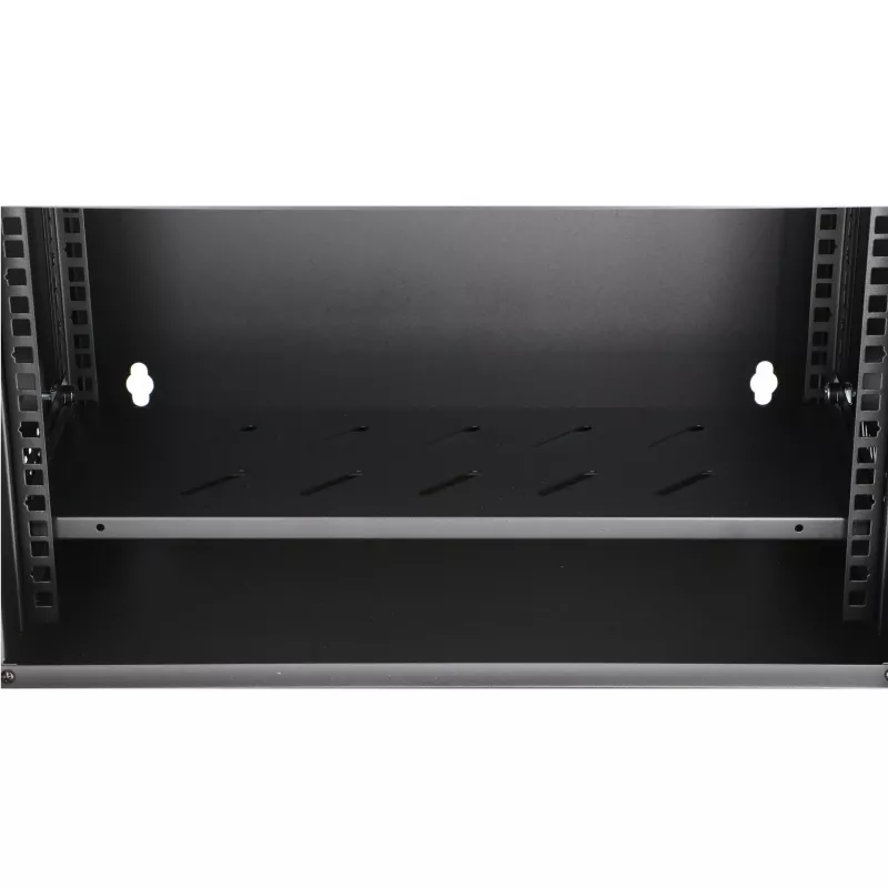 EXTRALINK LITE 4U 530X400 nástenný rack skriňa čierna s priehradkou
