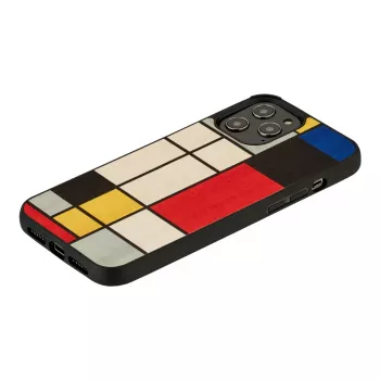 Puzdro na telefón od man and wood pre iPhone 12 Pro Max — čierny vzhľad dreva, ochranný kryt
