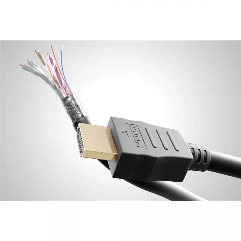 Goobay 61296 - High Speed HDMI kábel s Ethernet uhlovým konektorom 4Ka60Hz 2.0 - kábel - digitálny/display/video