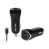 Autonabíjačka 2xUSB + USB-C 2,1A čierna