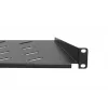 Polica Extralink SHELF 1U pre 19-palcové nástenné skrine, 1U, 300 mm, čierna, kovová