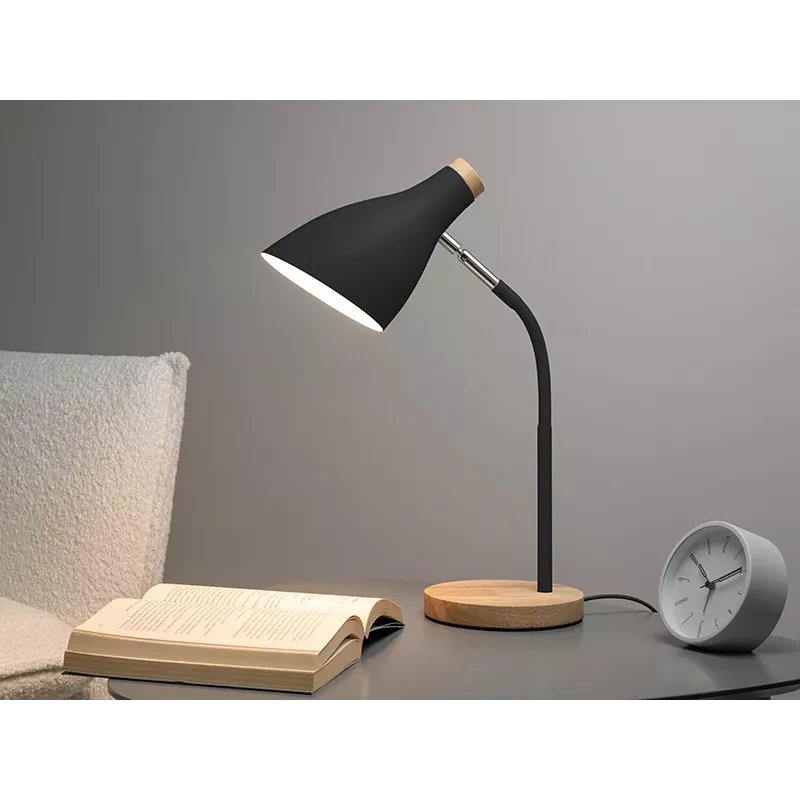 Stolná lampa TRACER TRAOSW47237 Scandi čierna LED nastaviteľná jas, nastaviteľné rameno