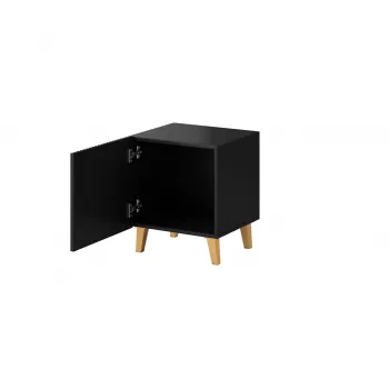 Sada nočných stolíkov cama meble PAFOS, 2 ks, 45×40×51 cm, čierna matná, MDF/drevotrieska