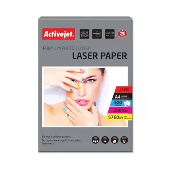 Activejet AP4-200G100L fotopapier pre laserové tlačiarne; A4; 100 ks