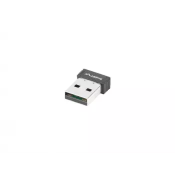 Bezdrôtový USB WLAN adaptér LANBERG NC-0150-WI — 150 Mbit/s, externá 2 dBi anténa, čierny