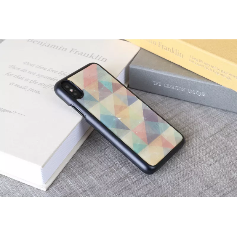 Puzdro na smartphone iKins pre iPhone XS / iPhone XS Mosaic čierne