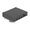 Patch panel DELOCK Mini Desktop RJ45 4 porty Cat.6A tienený čierny, kov, 90×22×93 mm