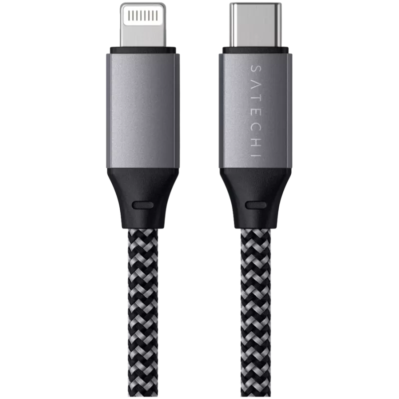 Satechi ST-TCL10M USB kábel 0,25 m USB-C USB-C/Lightning čierny sivý