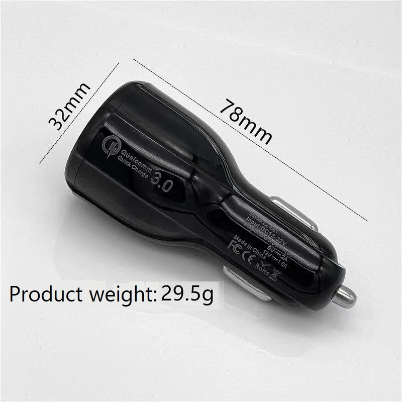 Manta MCC01QC3 autonabíjačka, 2x USB, Quick Charge 3.0