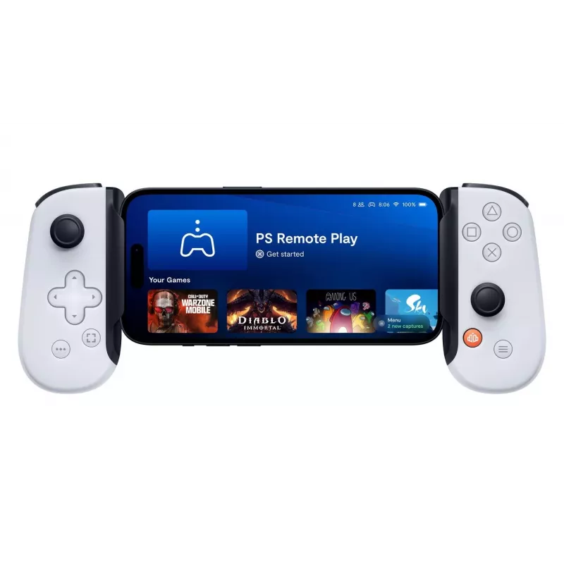 Gamepad Backbone BB-51-P-WS sivý biely USB pre Playstation Xbox