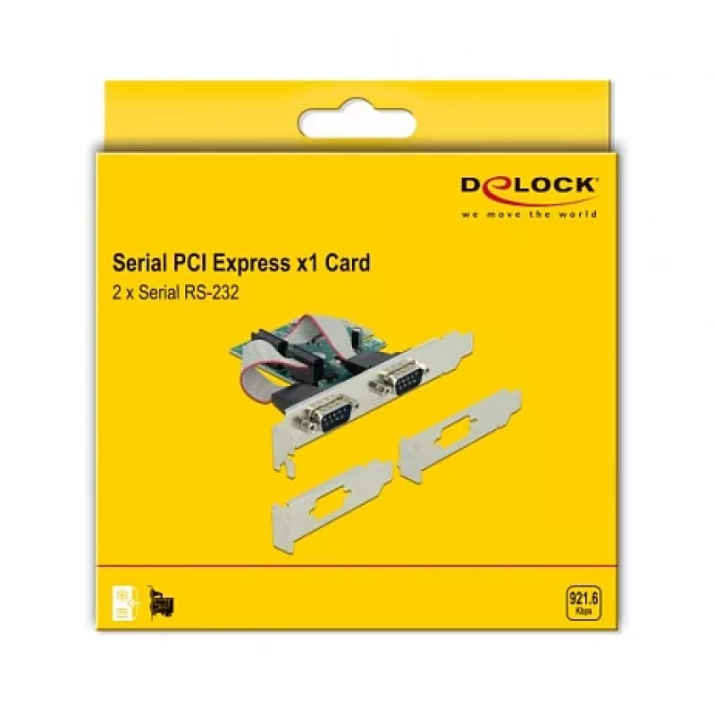DeLOCK PCI Express x1 karta na 2 x sériový RS-232