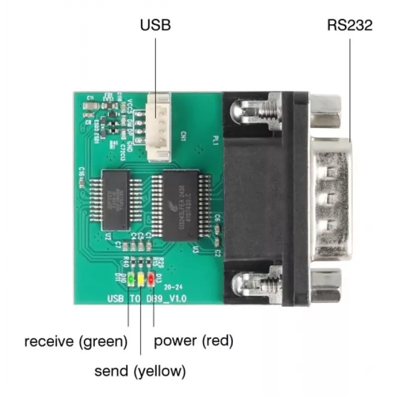 DeLOCK 90781 sériový konvertor repeater izolátor USB 2.0 RS-232 čierna zelená