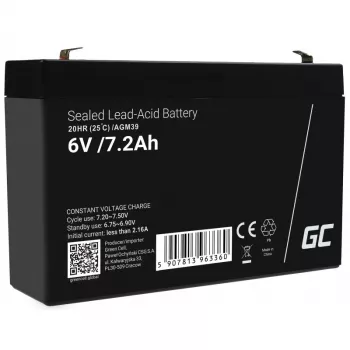 Green Cell AGM39 priemyselná batéria 7200 mAh 6 V