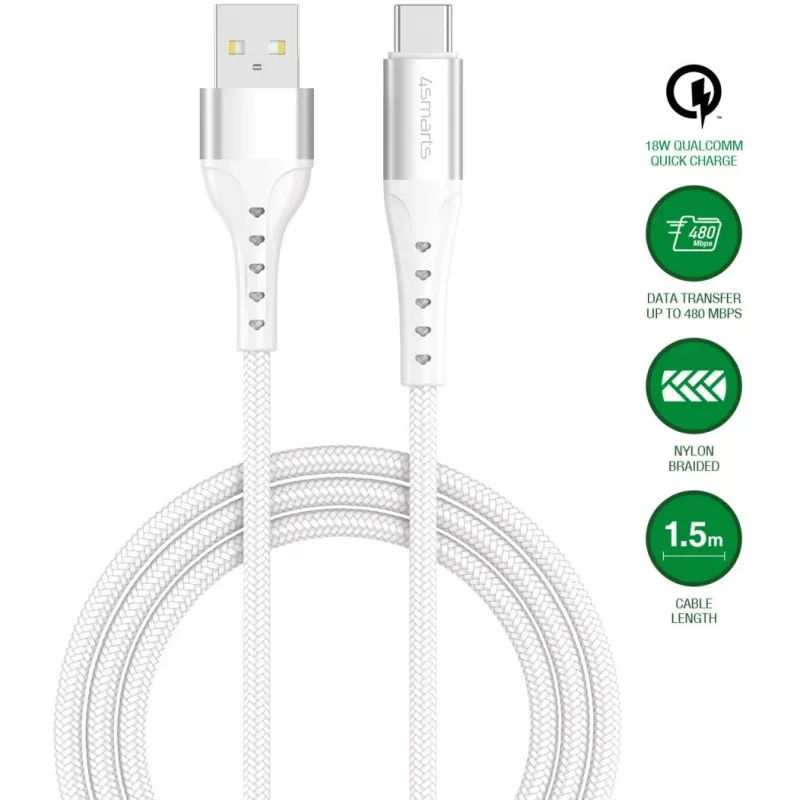 4smarts USB 2.0 kábel dátový a nabíjací kábel C 541455 - kábel - digitálny/dátový