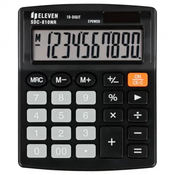 ELEVEN kalkulačka kancelárska SDC-810NR 10-miestny displej, duálne napájanie, čierna