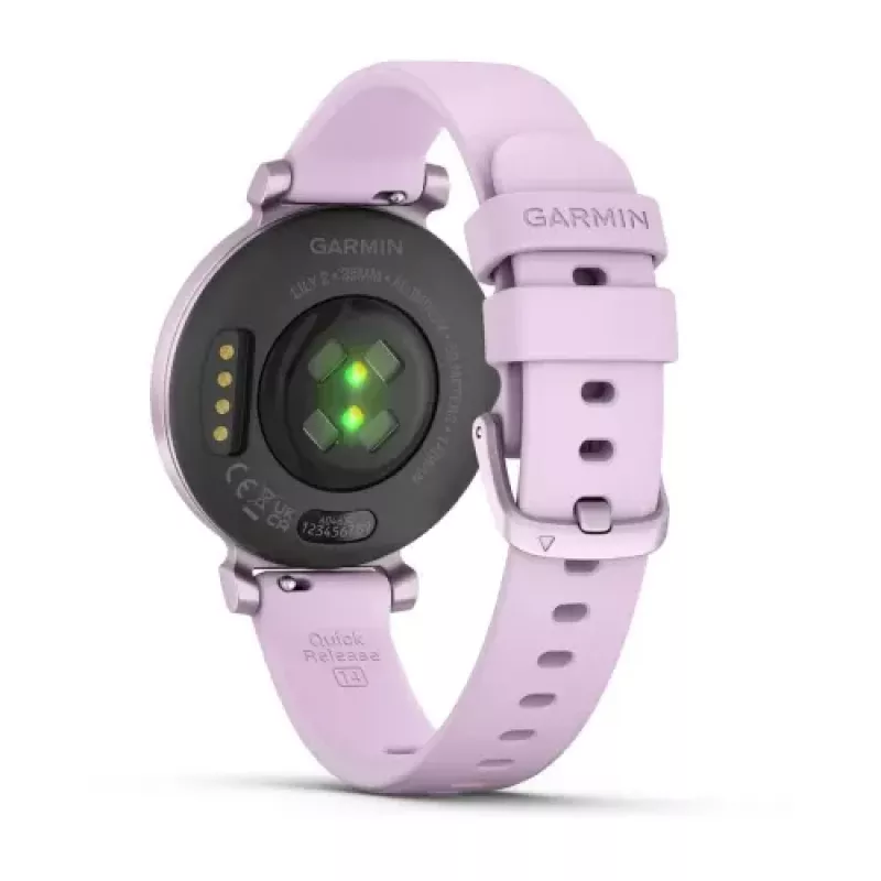 Garmin Lily 2 inteligentné hodinky 35,4 mm, dotyková obrazovka 240 x 201 pixelov, pripojené GPS, silikónový remienok, orgovánové