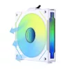 120mm Lian Li UNI FAN SL-INF Wireless ARGB PWM — biela, modulárny magnetický systém ventilátorov