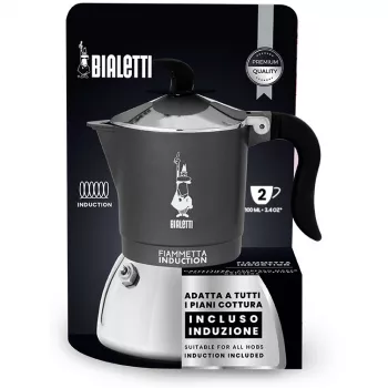 Indukčný kávovar na sporák BIALETTI FIAMMETTA 2 šálky, sivý