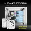 CORSAIR iCUE H100i RGB ELITE kvapalinový chladiaci systém procesora balenie 1 ks biela 120 mm