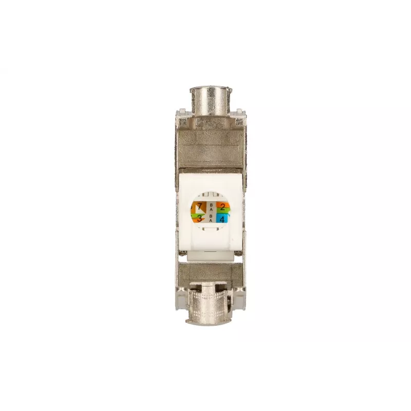 Extralink Keystone CAT6A STP RJ45 uhlový kovový keystone modul, jeden port