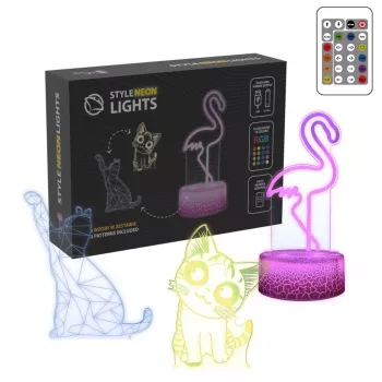 Stolná/dekoratívna LED lampa MANTA SNL119RGB RGB 3D zvieracia lampa pre interiérovú dekoráciu