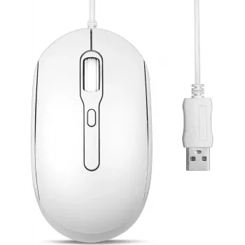 Perixx PERIMICE-222UW myš optická Silent USB-A biela – myš – optická (PERIMICE-222UW)