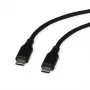 ROLINE USB 2.0 kábel C-C ST/ST silikón 60W 1m čierny - kábel - digitálny/dátový (11.02.9120)